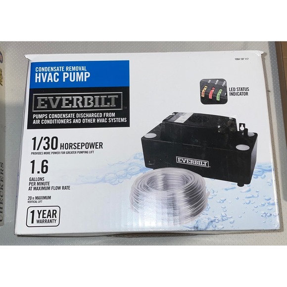 Everbilt Condensate Removal HVAC Pump 1/30 HP Air Conditioner‎ Dehumidifier NWT - Picture 1 of 3